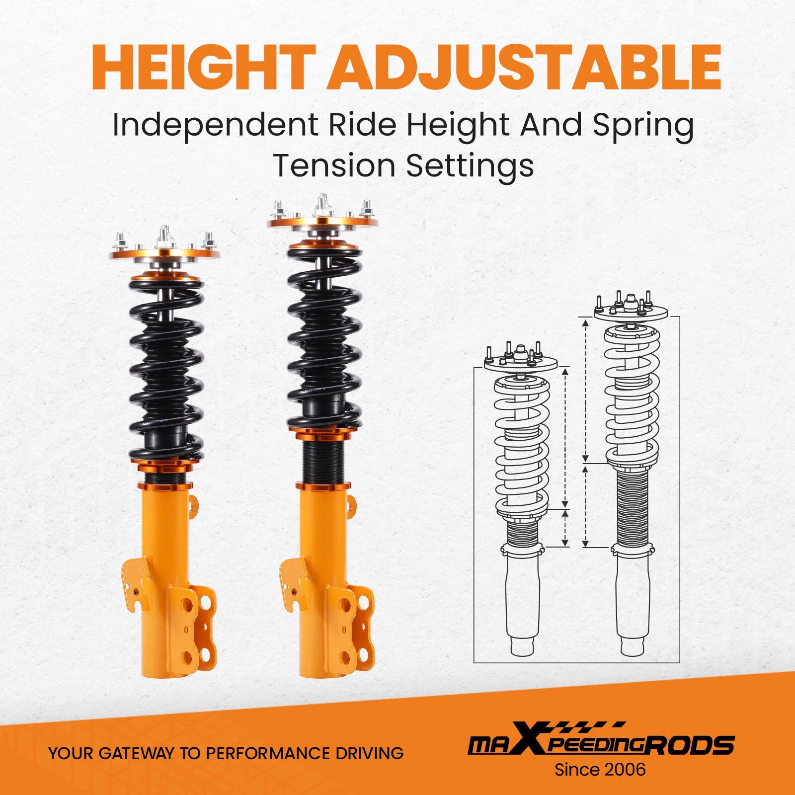 Coilover Suspension Lowering Kit for Toyota Camry (2002-2006)