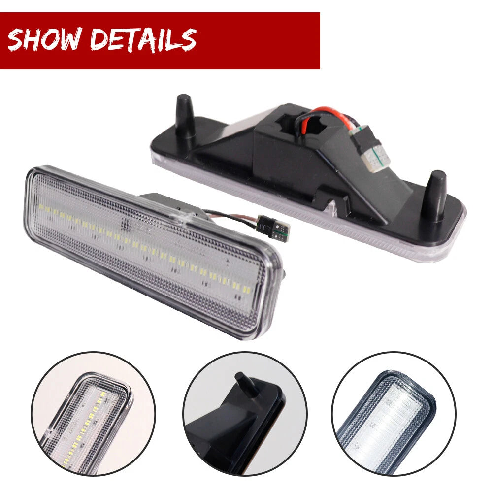 Clear White Front Side Marker Lights for El Camino & Caballero (1982–1987)
