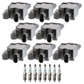 Set of 8 Denso Ignition Coils & Iridium Spark Plugs for Canyon CTS Escalade Yukon (V8)