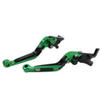 Extendable Brake Clutch Levers  Green for Kawasaki Z650 Z900 Ninja 17-22