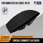 Leather Console Lid Armrest Cover for BMW E63 E64 650 (2003–2010) Black