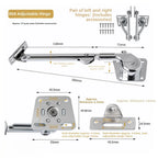 Zinc Alloy Hydraulic Hinges for Cabinet Doors (19mm Max Adjustment)