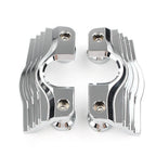 Chrome Finned Slotted Head Bolt Spark Plug Covers for Harley Touring