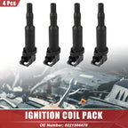 Set of 4 Ignition Coil Packs for BMW 128i (2008–2013)
