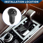 Automatic Gear Shifter Knob for Nissan X-Trail (2007–2013) Faux Leather Black