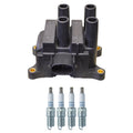 Set of 4 Denso Ignition Coils & NGK Platinum Spark Plugs for Mazda 6 Ranger (2002–2008)