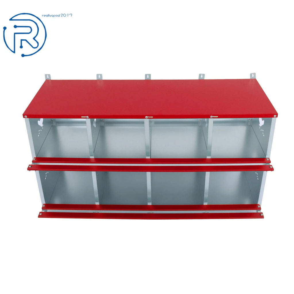 8 Compartment Metal Nesting Boxes for Hens (Wall Mount)