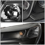 Projector Headlights for Chevy Equinox (2016–2017) Black Clear w/Turn Signal