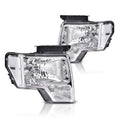 Clear Lens Chrome Housing Headlights for Ford F150 (2009–2014)
