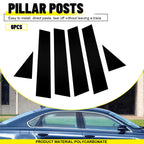 Black Door Window Pillar Post Cover Trim for Volkswagen Passat (2011–2019)