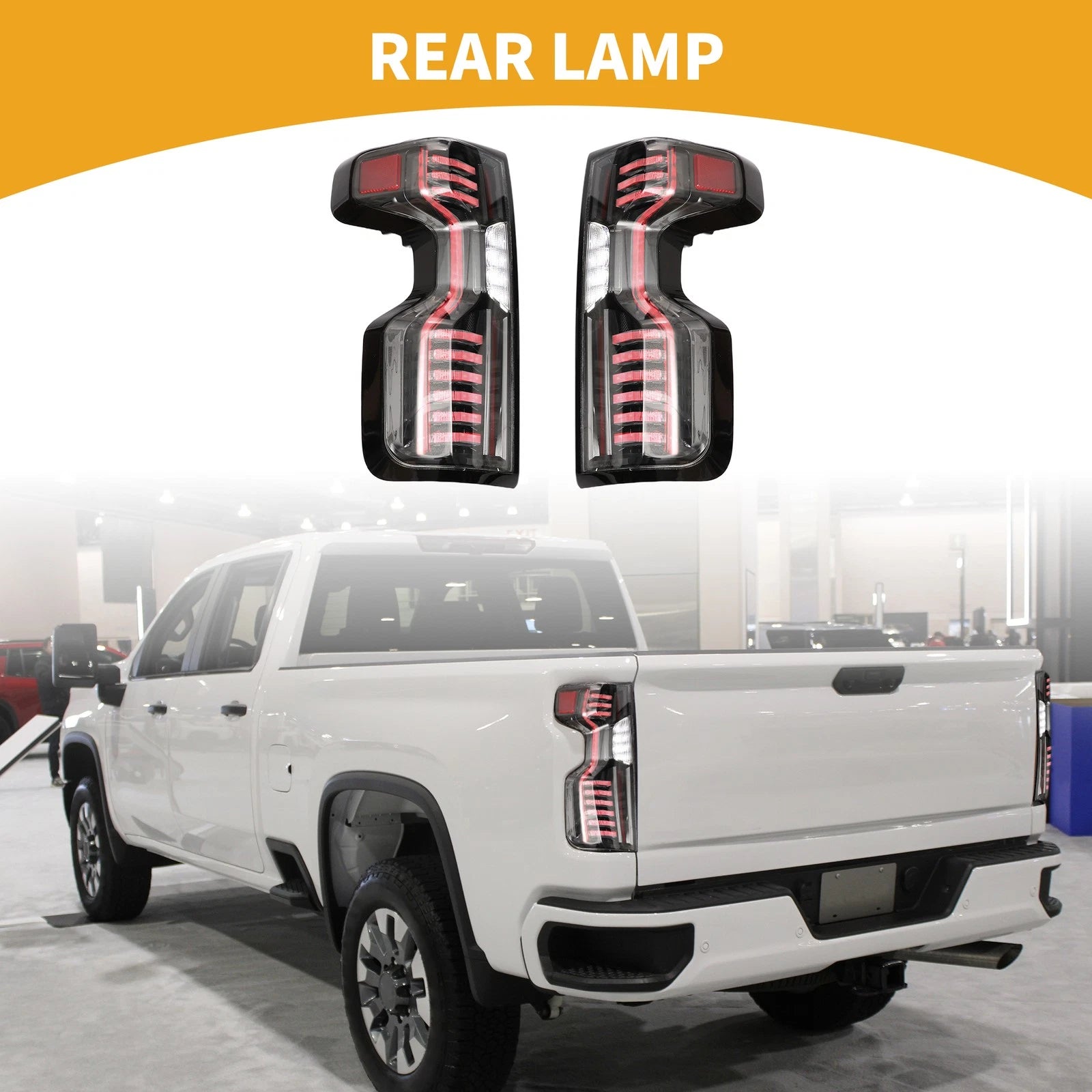 OLED Brake Tail Lights Assembly for Chevy Silverado 1500 2500HD 3500HD (2020–2021)