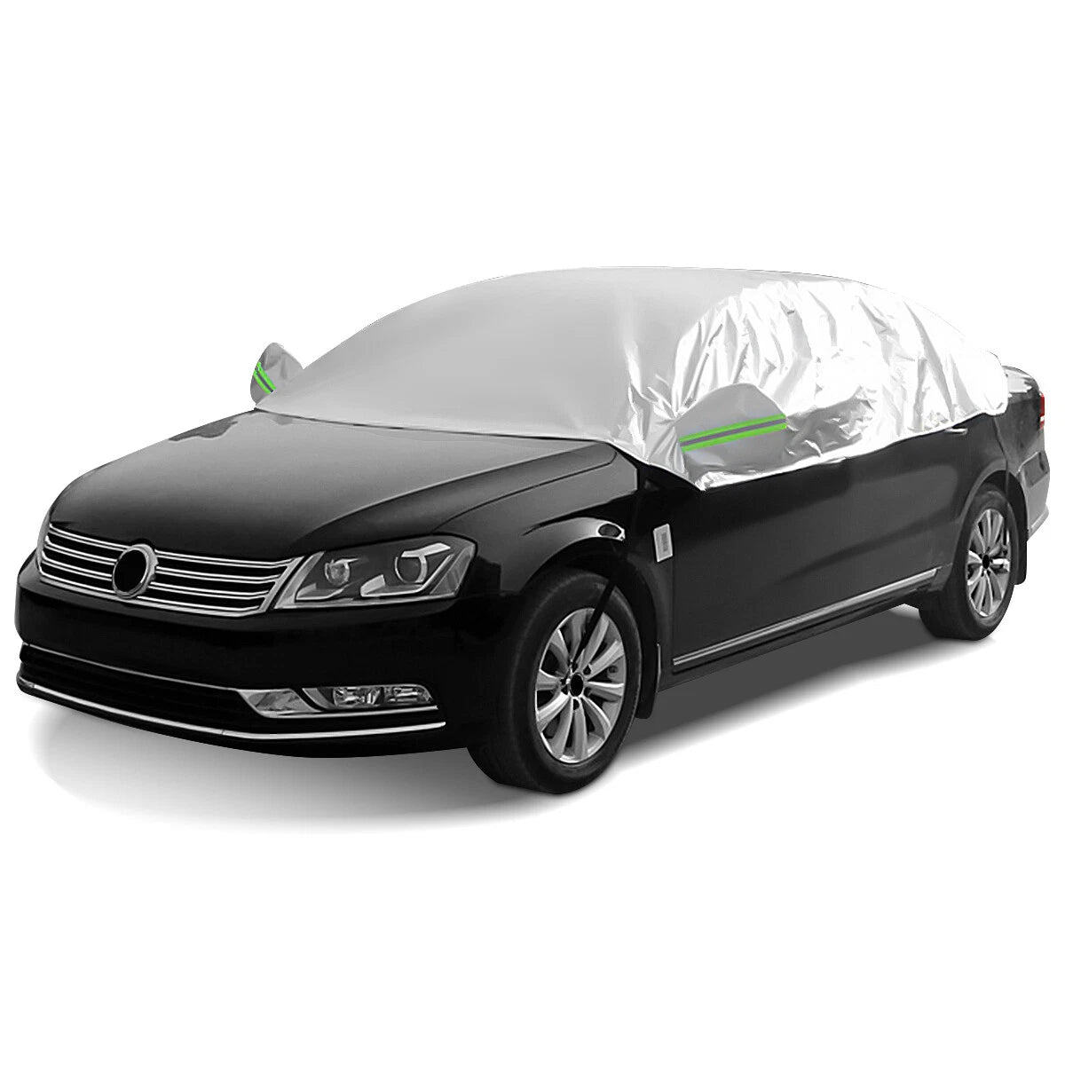 1X Waterproof Car Half Body Sun Shade Cover for All Models (UV, Snow Resistant)