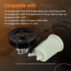 Front Power Steering Pump for Dodge Ram 1500 2500 3500 4500 (2003–2010)