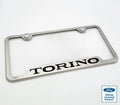 Brushed Notched Stainless License Plate Frame for Ford Torino (1968–1976)