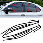 Chrome Delete Blackout Overlay Window Trim for 2018-2023 Camry