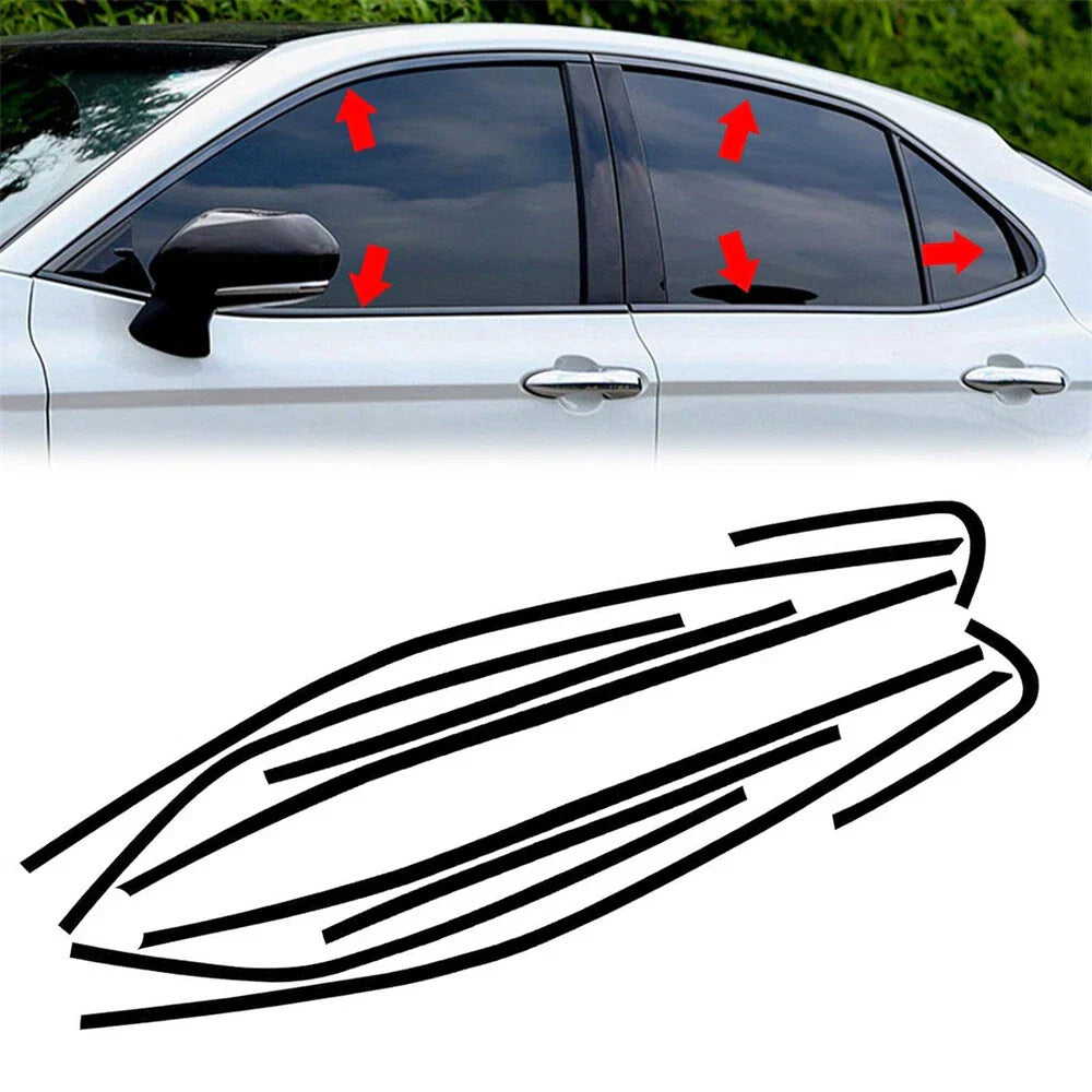 Chrome Delete Blackout Overlay Window Trim for 2018-2023 Camry
