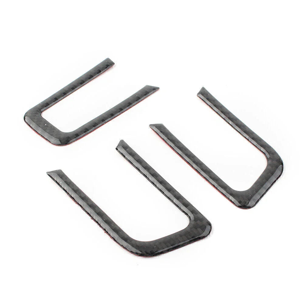 3 x Carbon Fiber Steering Wheel Cover Trim for Ford Mustang (2015-2019)