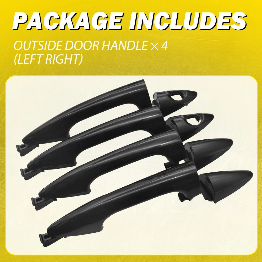 Exterior Door Handle Set of 4 for Hyundai Accent (2012–2017)