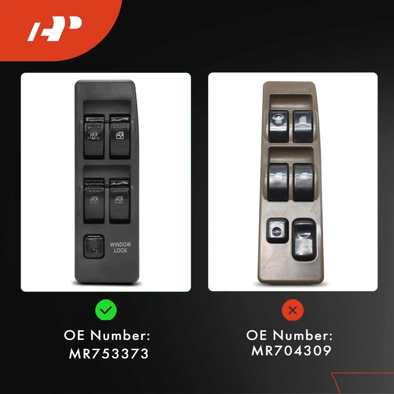 Front Left Power Window Switch for Mitsubishi Montero (1990-2003)