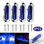 Lamp 12-24V 4x Blue Courtesy Lights for Marine Boat