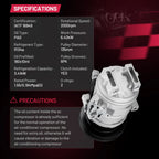 AC Compressor with Clutch and 6-Groove Pulley for Odyssey (1999–2004), MDX (2001–2002)
