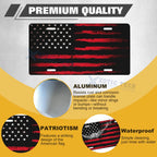 Vintage American Front Flag License Plate Vanity Gift for Universal Use (-)