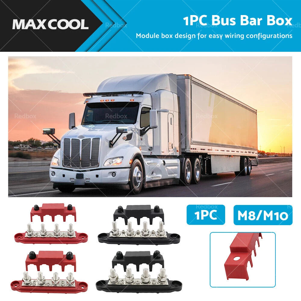 Bus Bar Power Distribution Box for BMW (2018) M8 M10 DC 48V Red Black