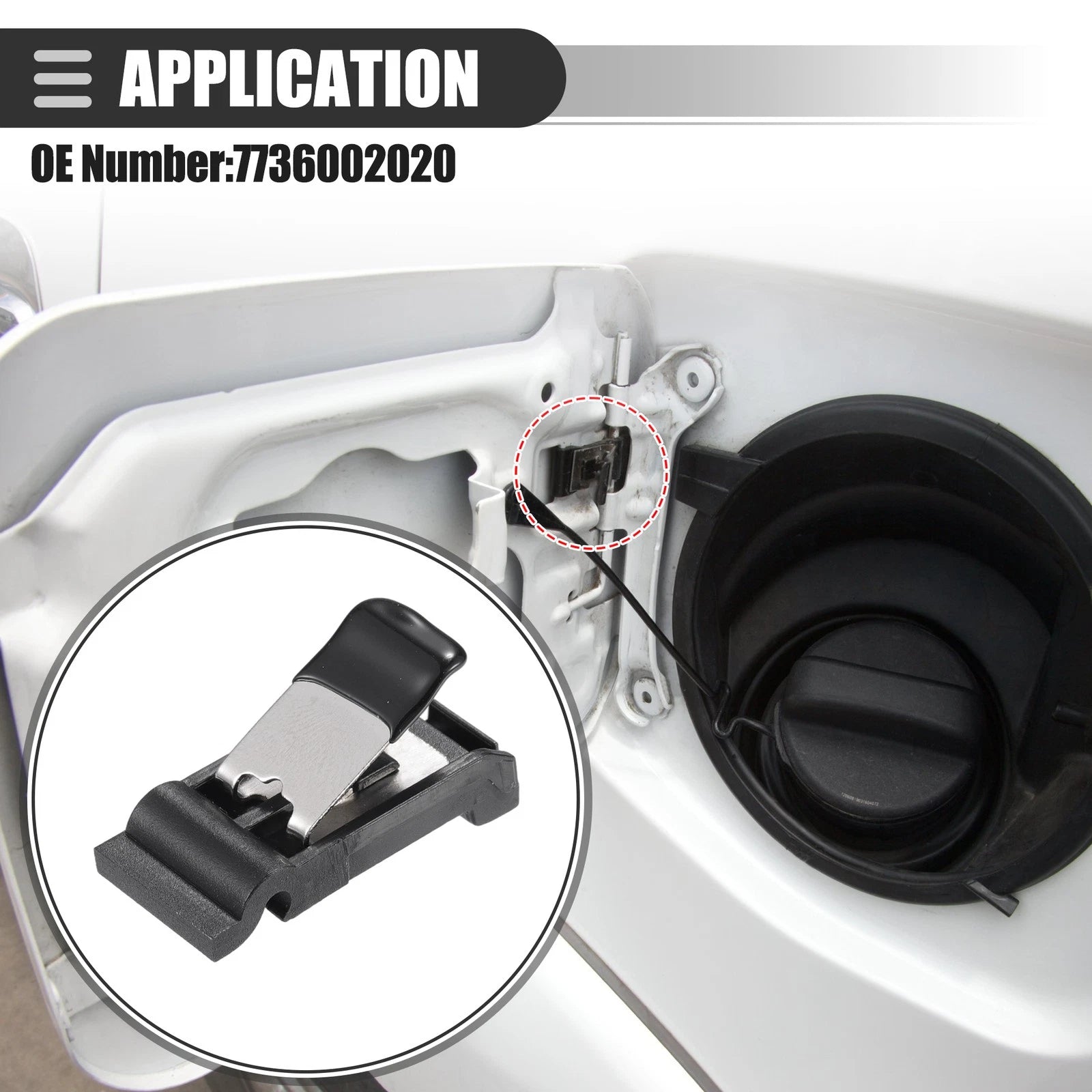 Fuel Door Spring for Toyota Camry (2012–2019) No. 7736002020 Black