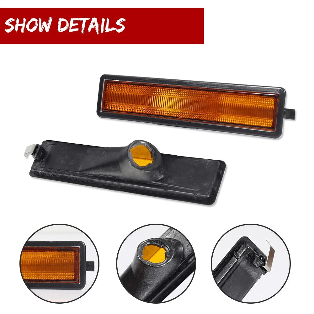 Amber Side Marker Lights for BMW E30, E34, E32