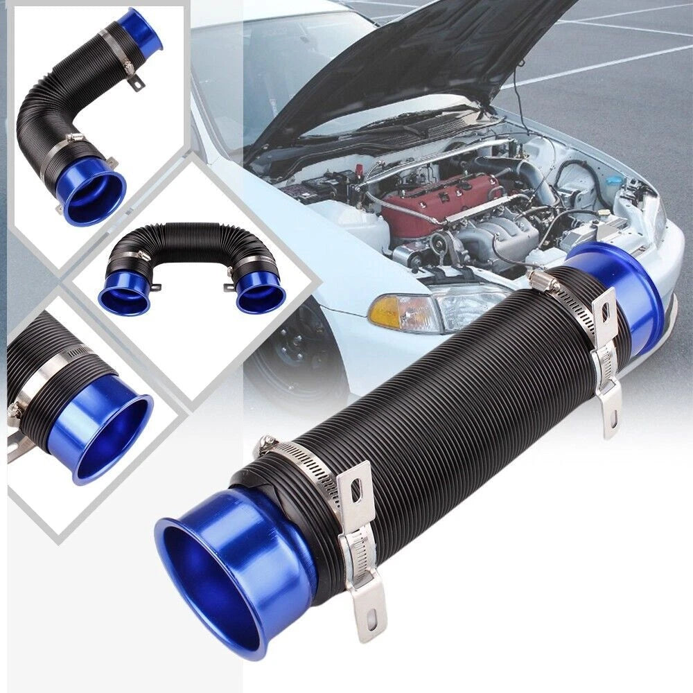 3" Flexible Cold Air Intake Hose Filter Pipe Kit for Universal Applications