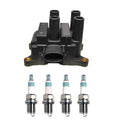Denso Ignition Coil & 4 Iridium Spark Plugs Kit for STD NA 2.0L L4