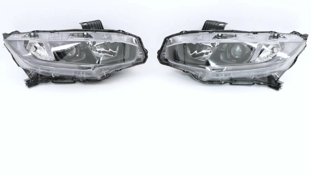 Set of 2 Halogen Headlight Assemblies for Honda Civic (2016-2021)