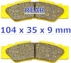 Set of 4 MC Front Rear Brake Pads for Yamaha YXZ1000R (2016–2026)