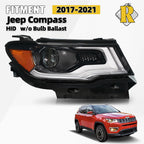 HID/Xenon Projector Headlight for Jeep Compass (2017–2021) w/LED DRL