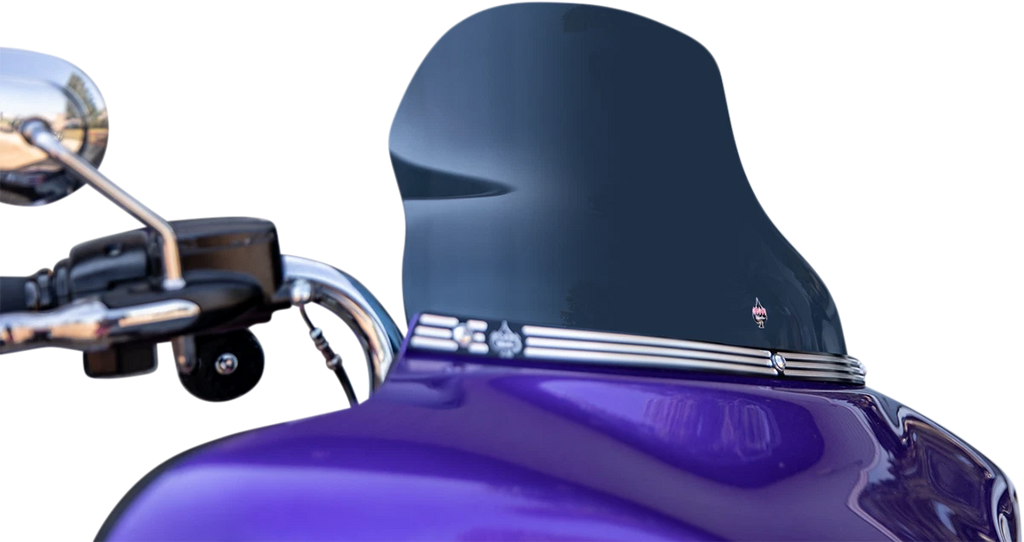 Klock Werks Flare Windshield 10.5" Dark Smoke for Motorcycle (KWW-01-0619-DS)