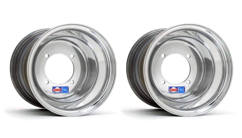 Pair of DWT Polished Wheels Rims for Honda TRX70 (2000–2023) 8" 8x6 4x110 3x100