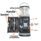 LED Lantern with Tool Storage for Boats RVs Remote Job Sites