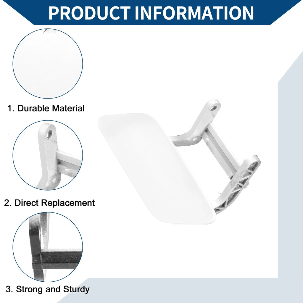 Front Left Washer Nozzle Cover Cap for Audi A3 (2008–2014) 1 Pcs White