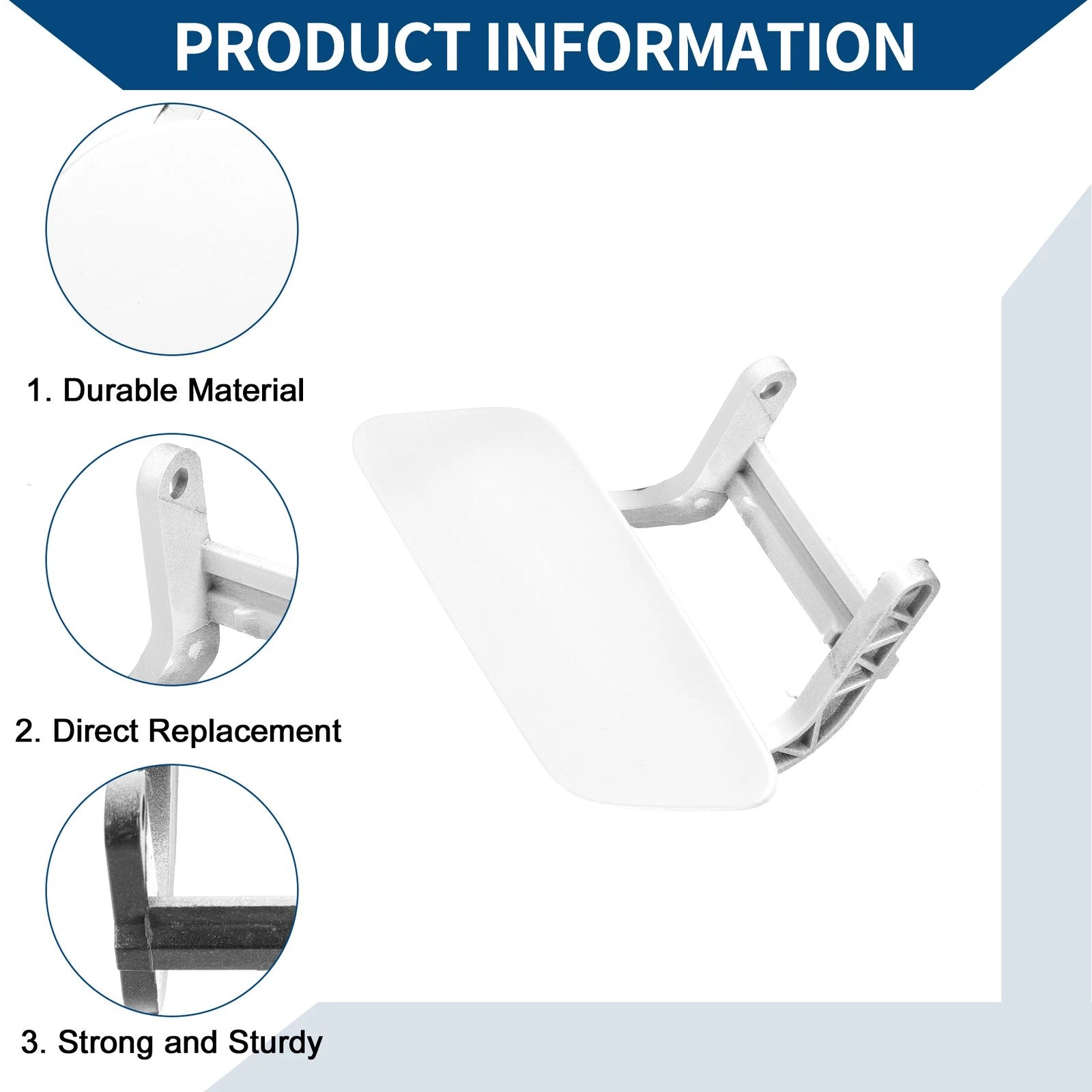Front Left Washer Nozzle Cover Cap for Audi A3 (2008–2014) 1 Pcs White