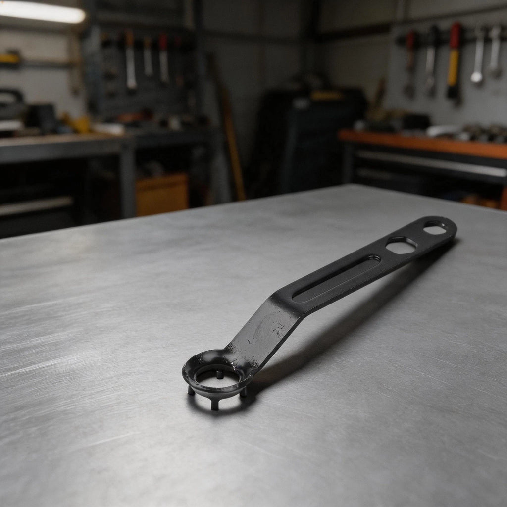 4 Prong Wrench for Angle Grinder (Heavy Carbon Steel, Rust Protection)
