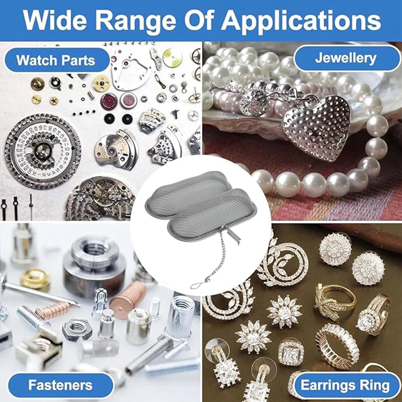 Lockable Stainless Steel Small Parts Cleaner for Household Use