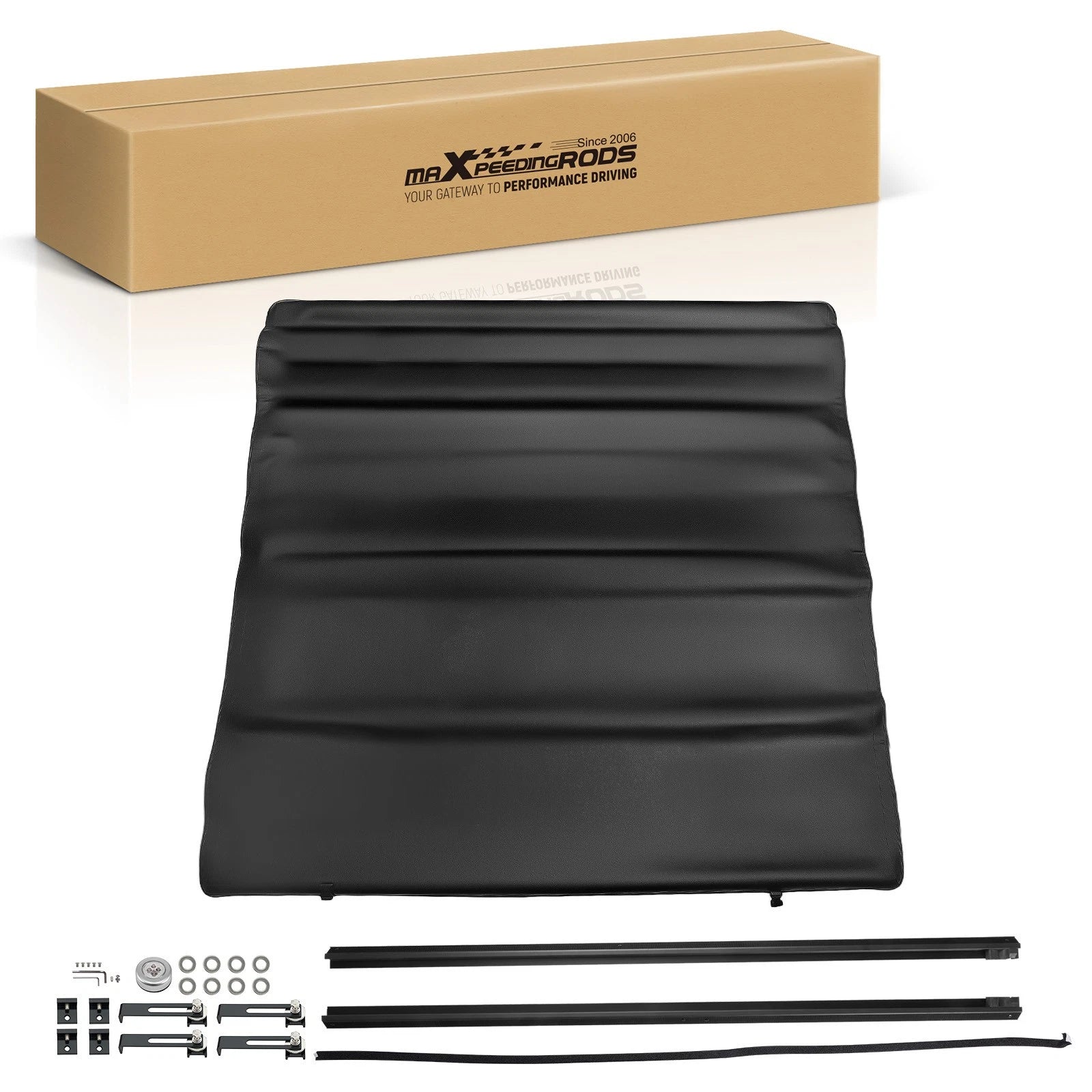 6ft Roll-Up Tonneau Cover for Toyota Tacoma (2016–2023) Soft Black