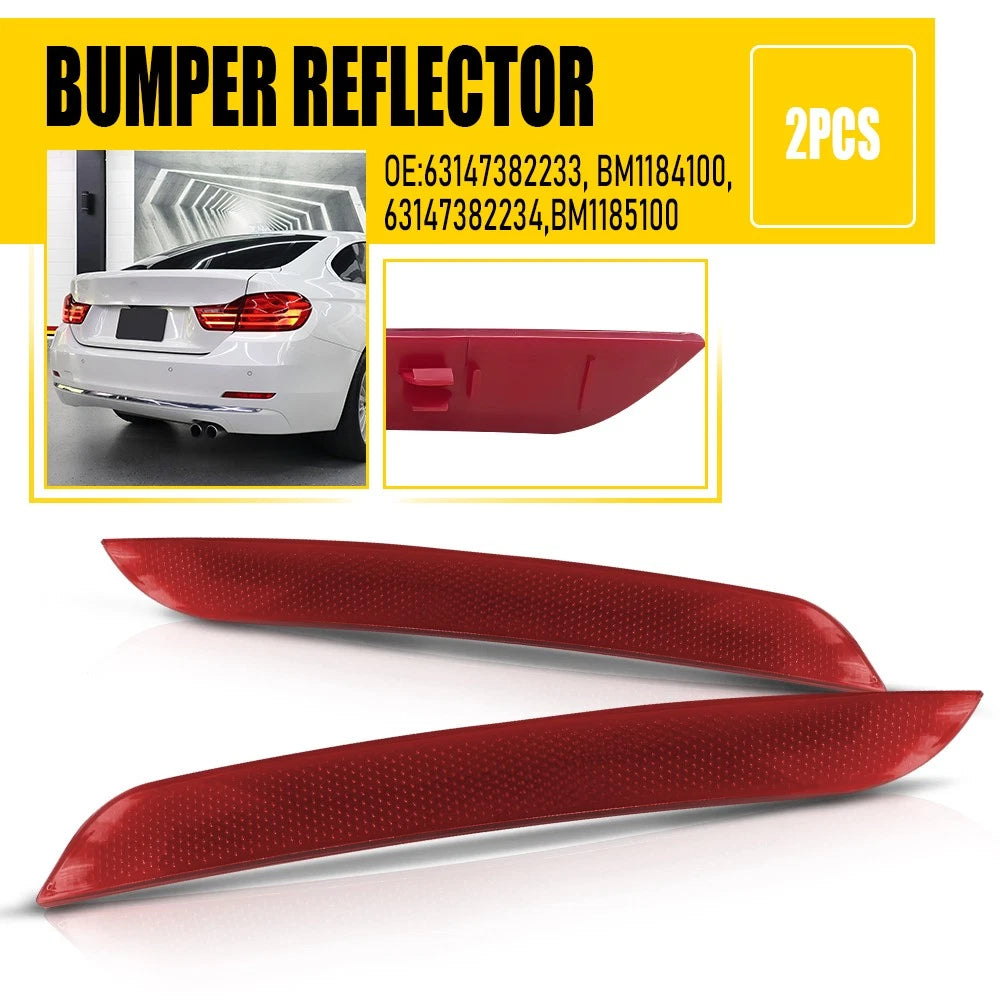 Rear Side Bumper Reflector Pair for BMW 320i 328i 335i 428i 430i 435i 440i (2012–2019)