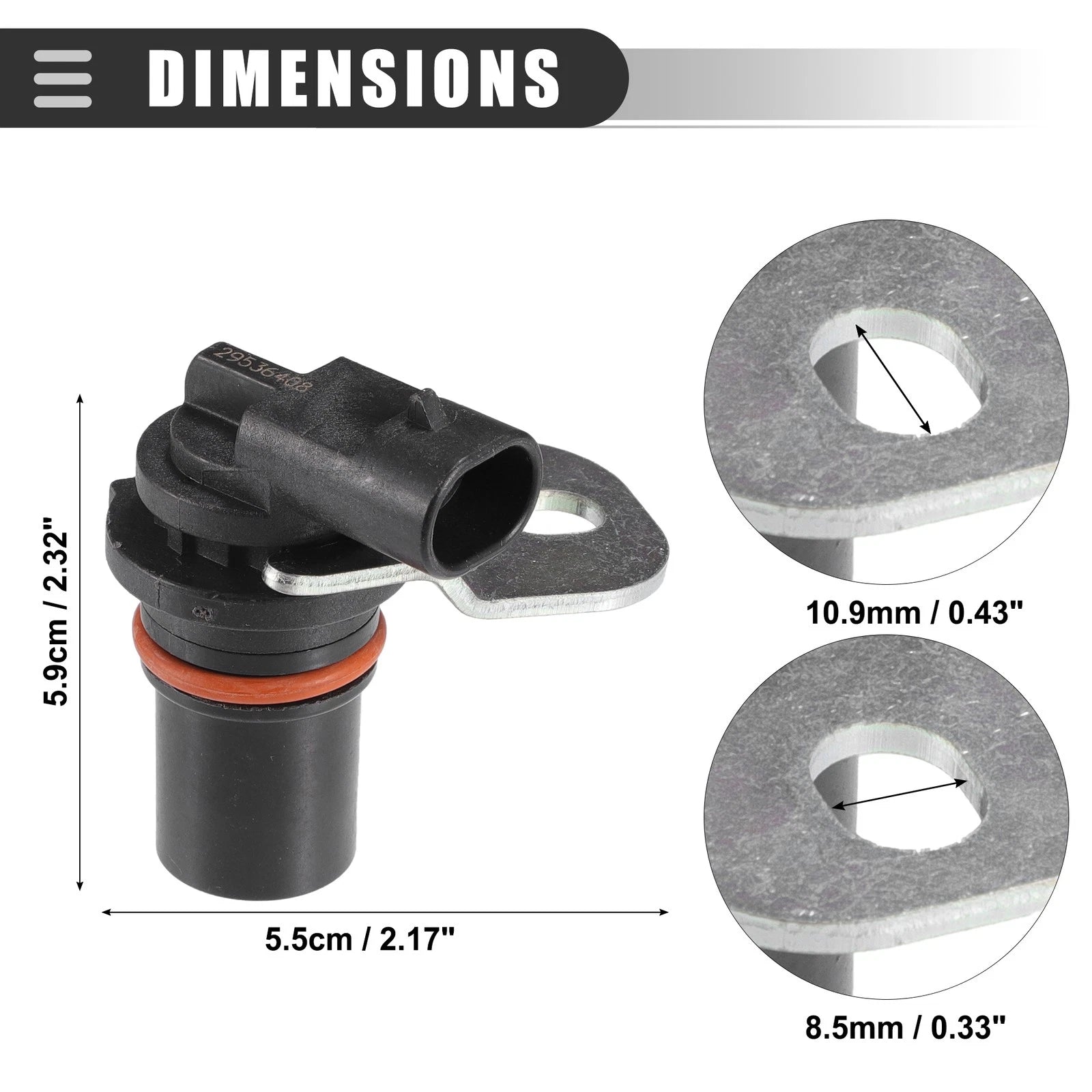 Set of 3 Speed Sensors for GMC Sierra 1500 (2002–2010) No. 29536408 Black