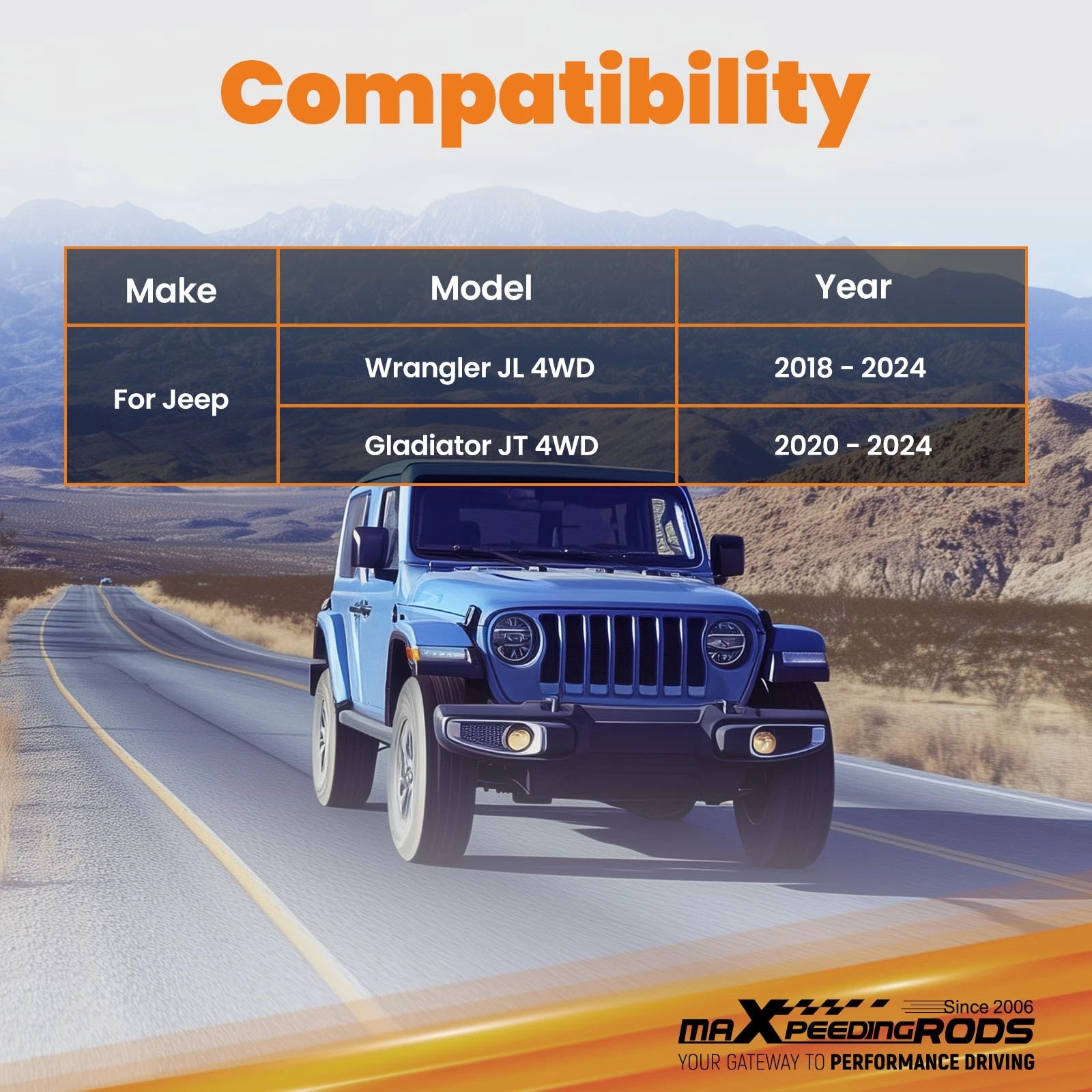 Adjustable Front Drag Link for Jeep Gladiator JT & Wrangler JL (2018-2024)