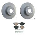 Set of 4 Hella Rear Rotors & Akebono EURO Ceramic Brake Pads for BMW F25 X3 F26 X4