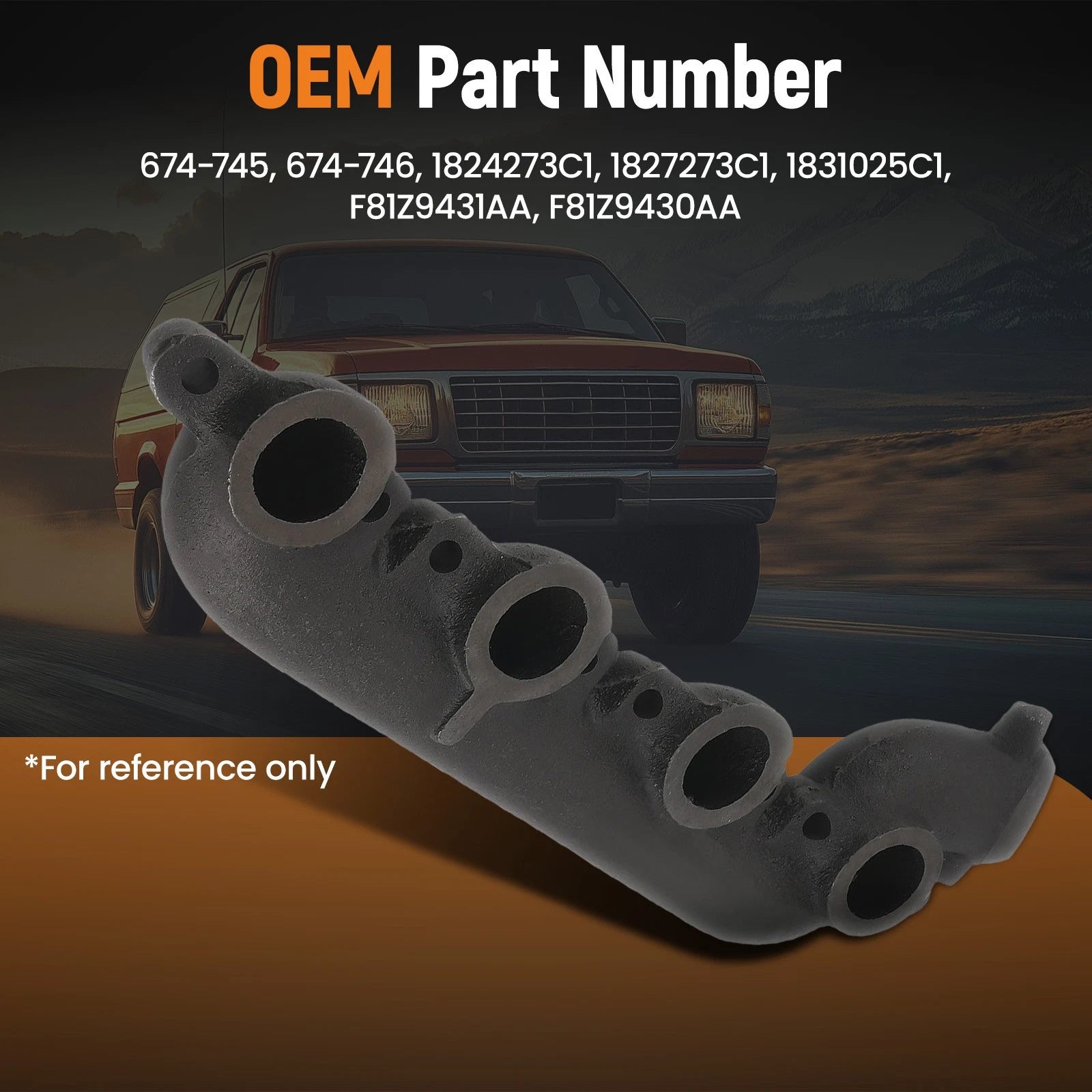 Right & Left Exhaust Manifold Kit for Ford F250 F350 7.3L (1999–2003)