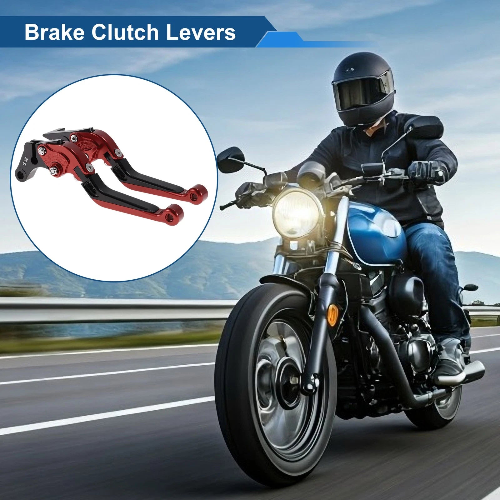 Adjustable Brake Clutch Levers for Suzuki GSXR150 (2017–2020) Red Black