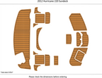 EVA Pad Swim Platform Cockpit Flooring Mat for Hurricane 220 Sundeck (2012)