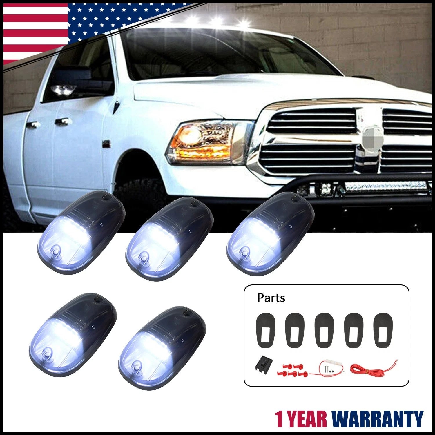 6000K LED Rooftop Cab Running Light for Dodge Ram 1500 2500 3500